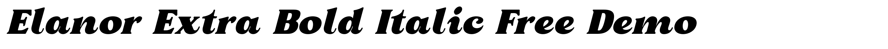 Elanor Extra Bold Italic Free Demo